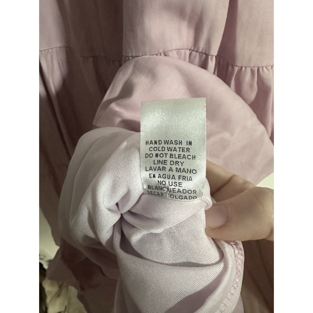 Tiered Midi Babydoll Dress Lilac Purple S Entro Lavender Prairie Cottagecore - Picture 6 of 6